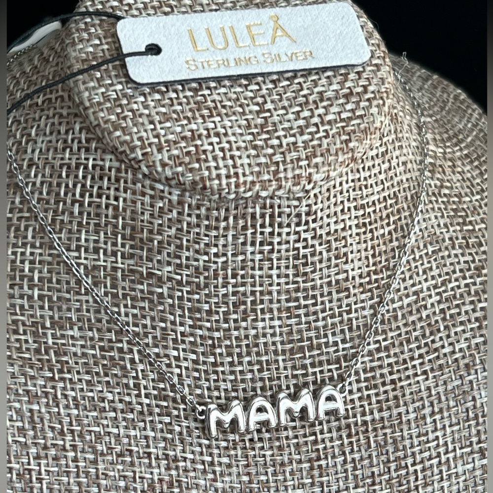 Lulea MAMA Initial Sterling Silver 925 Necklace